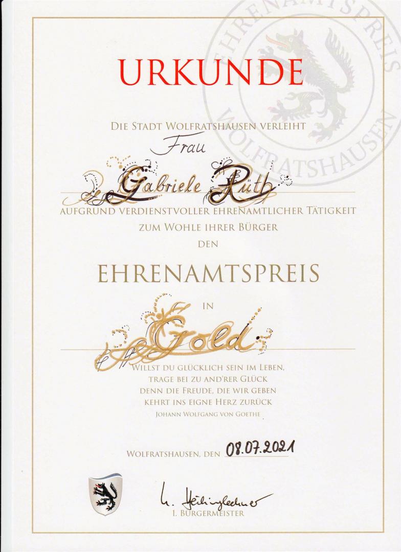 Ehrenamtspreis * 08.07.2021