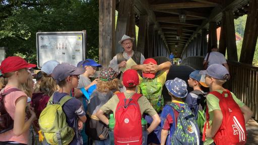 Flößerführung für Wolfratshauser Schulkinder 11. Juli 2023