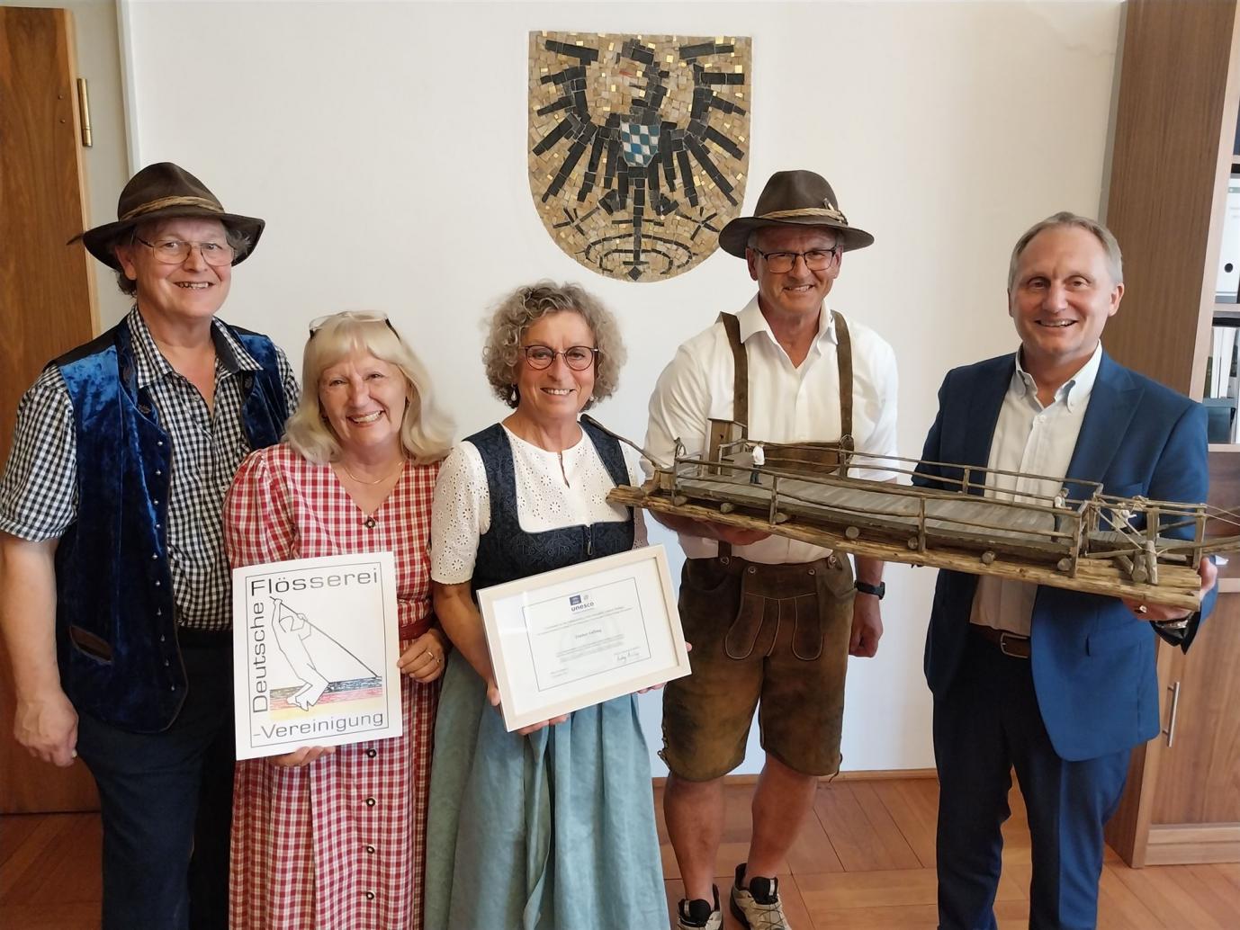 Übergabe der UNESCO-Tafeln Besuch an drei Bürgermeister und einem Vizevorstand 31. Juli 2024