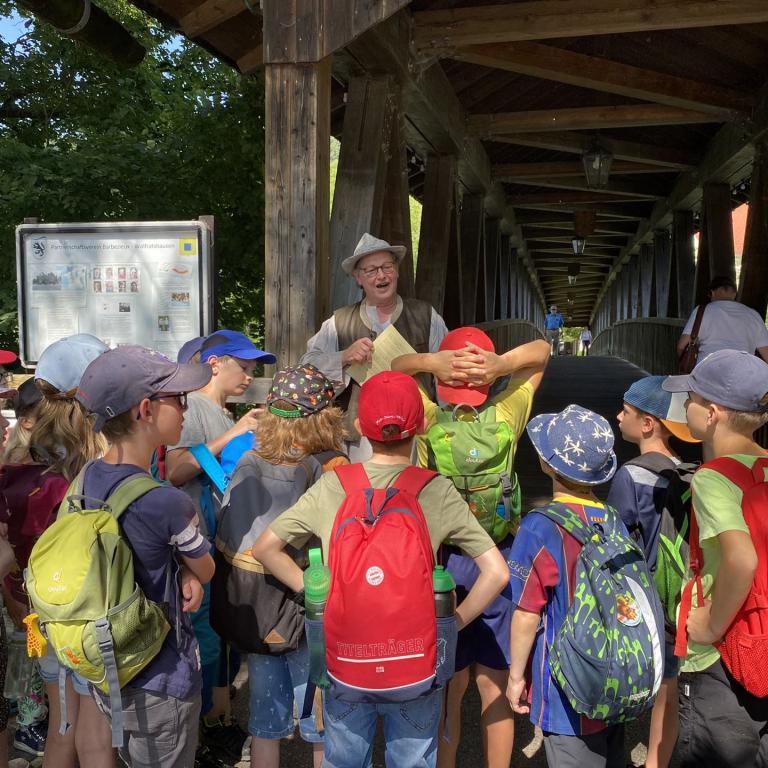 Flößerführung für Wolfratshauser Schulkinder 11. Juli 2023