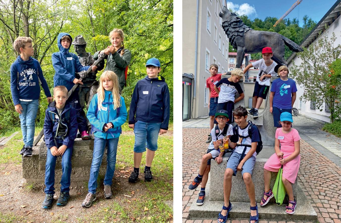Einige der „Stadtdetektive“-Ferienpasskinder im August und September 2022