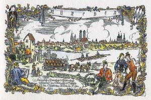 Bildkarte Motiv München Ansicht von Max Dellefant