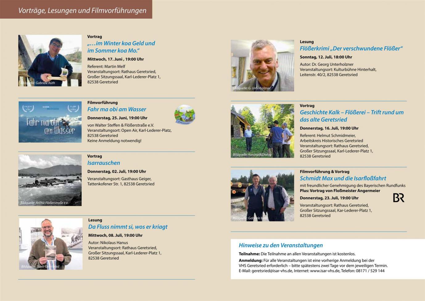 „Vergessene Wege auf dem Wasser – Die Flößerei auf Isar & Loisach“ 09. Juni bis 02. August 2026